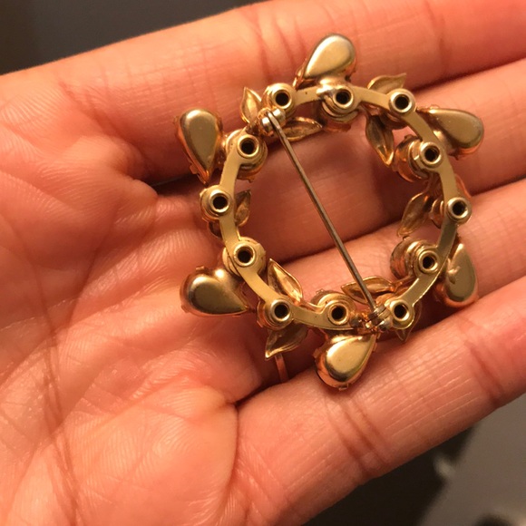 Aqua/Purple/Gold Brooch - Picture 2 of 4